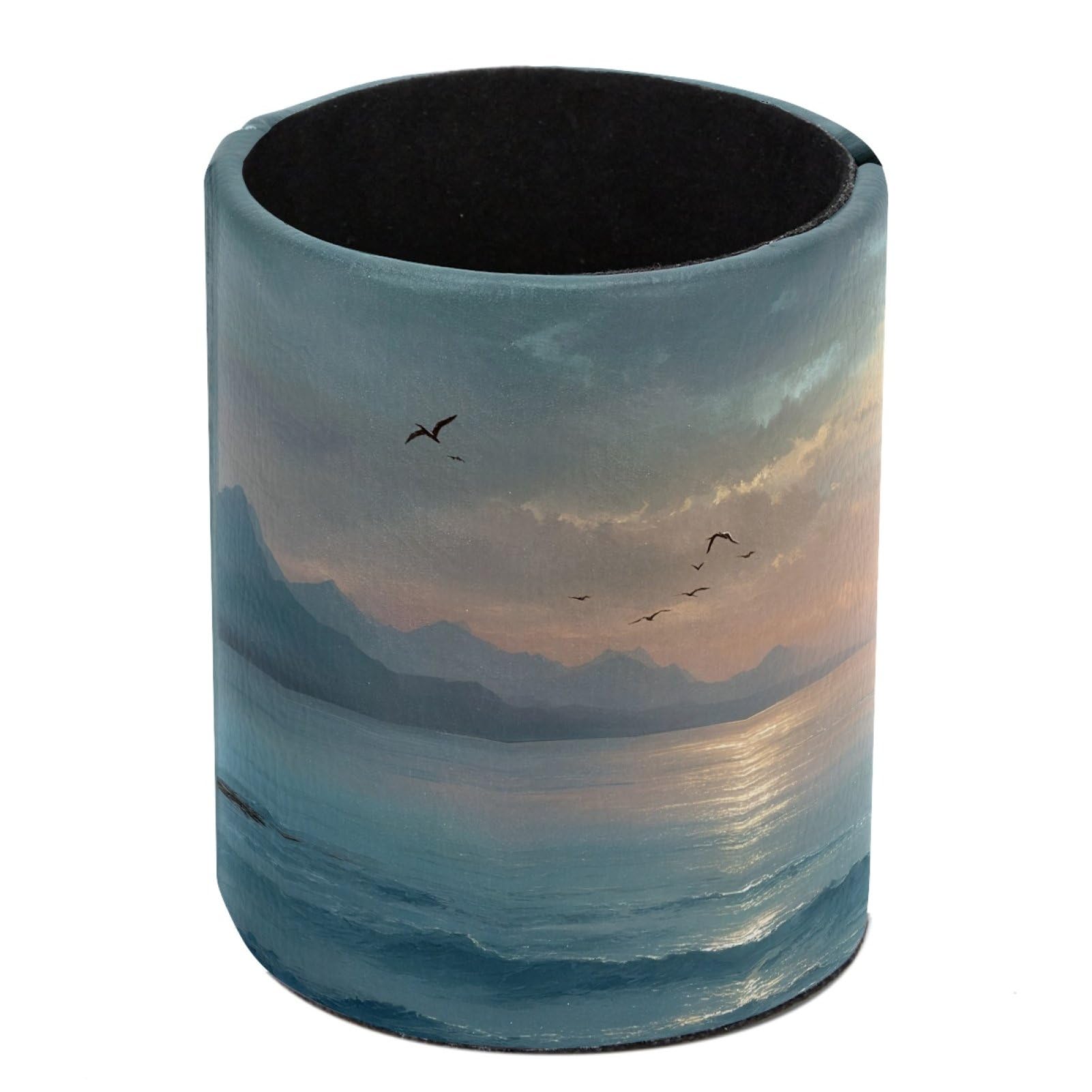 FWJZDSP Ocean Sunset Pencil Cup Pen Organizer Makeup Brush Holder for Office Home Countertop Desk Accessory Storage