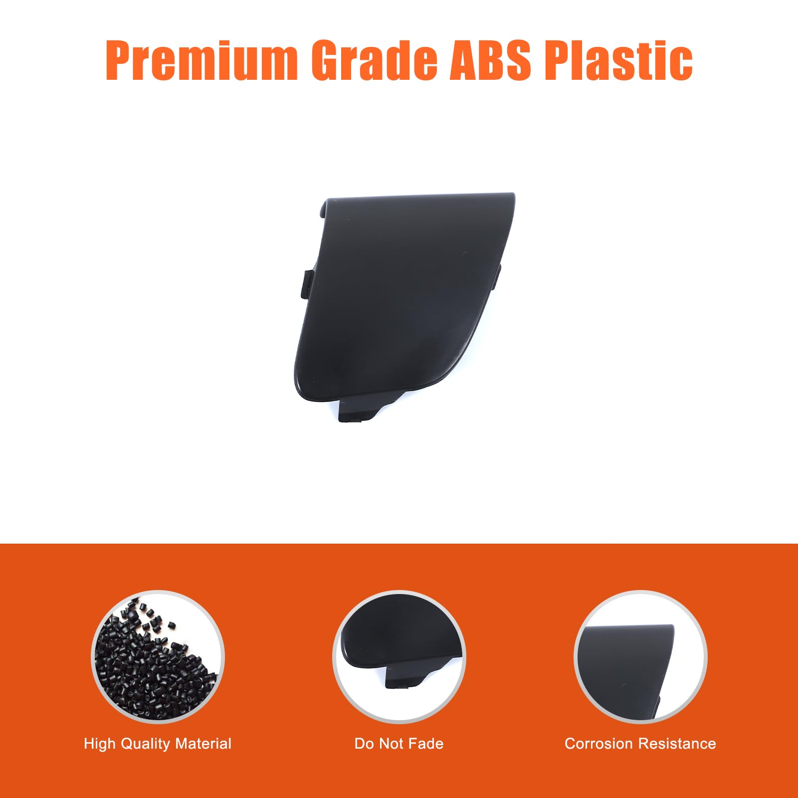 Car ABS Front Trailer Decorative Cover Compatible with Mazda MX-5 ND 2016 2017 2018 2019 2020 2021 2022 2023 2024 2025+ Front Trailer Dust Decorative Cover Black