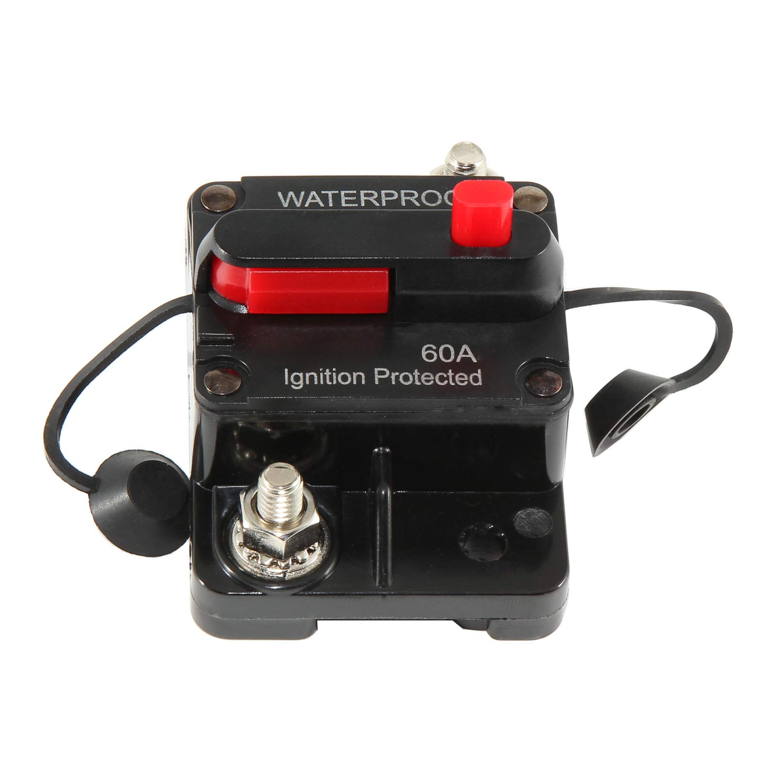 RED WOLF Waterproof 60Amp Circuit Breaker For Boat Trolling Motor