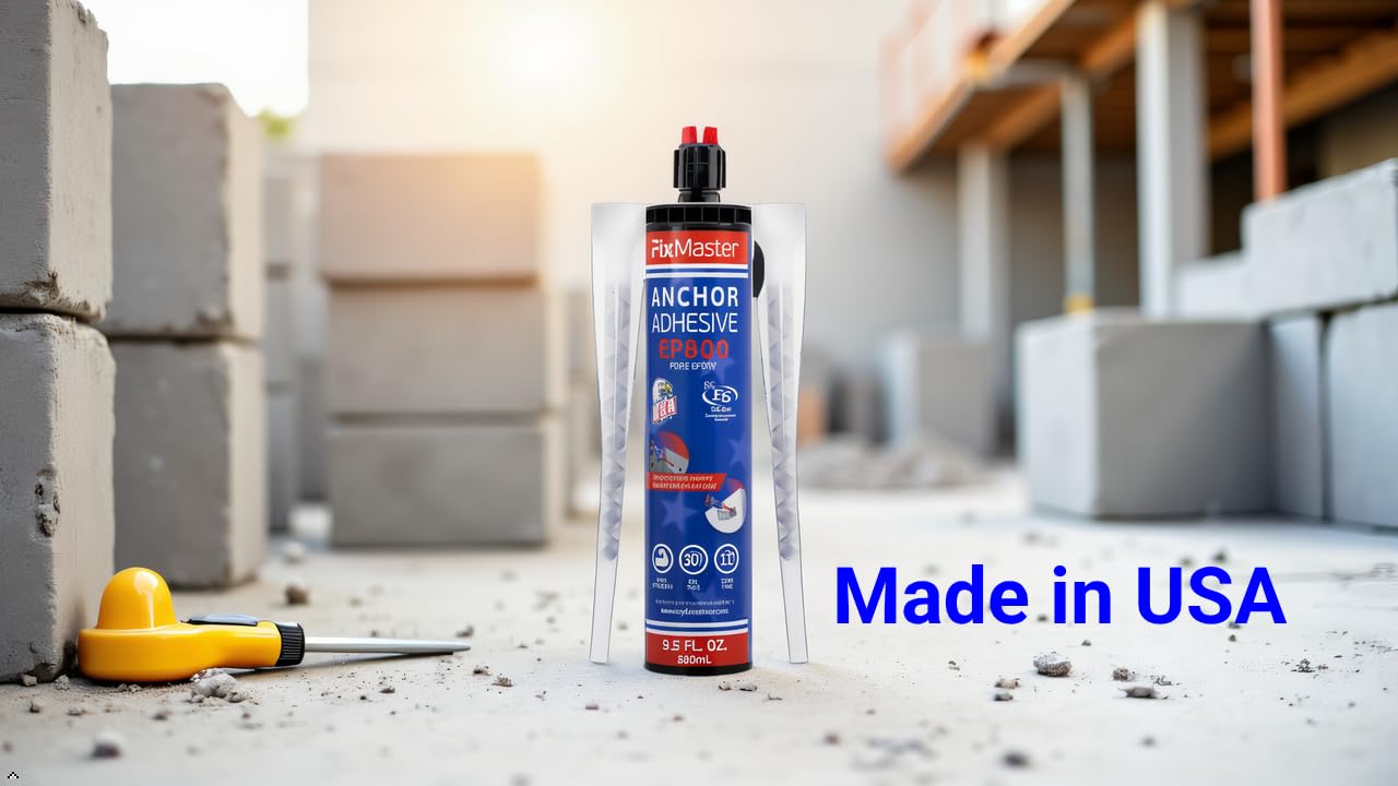 Multi Purpose 2-Part Pure Epoxy 9.5oz - Highest Rated Strength for Anchoring & Crack Repair - ICC Approved - Long Term Temperature & Water Resistance - Made in the USA - Grey Color