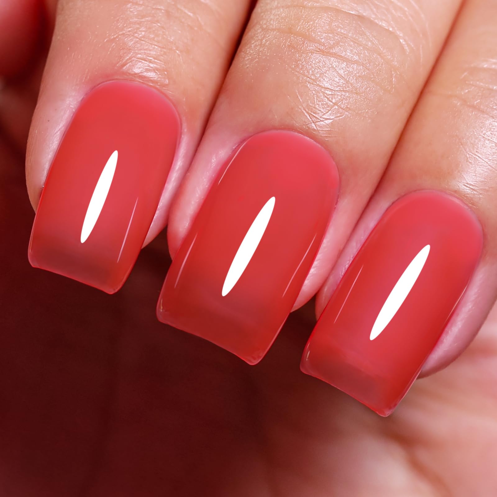 Ozzeal Gel Polish - 0.5 Fl Oz Bright Coral Orange UV LED Soak off Nail Polish for Spring Summer Manicure Salon DIY Art — view 100