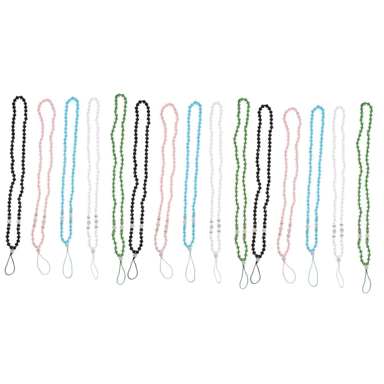 15 Pezzi Cinghie da per con Perline Creative Antiscivolo Braccialetti Rimovibili Colori Casuali Compatibili con Telefoni e Accessori per Laccio Colore Casuale