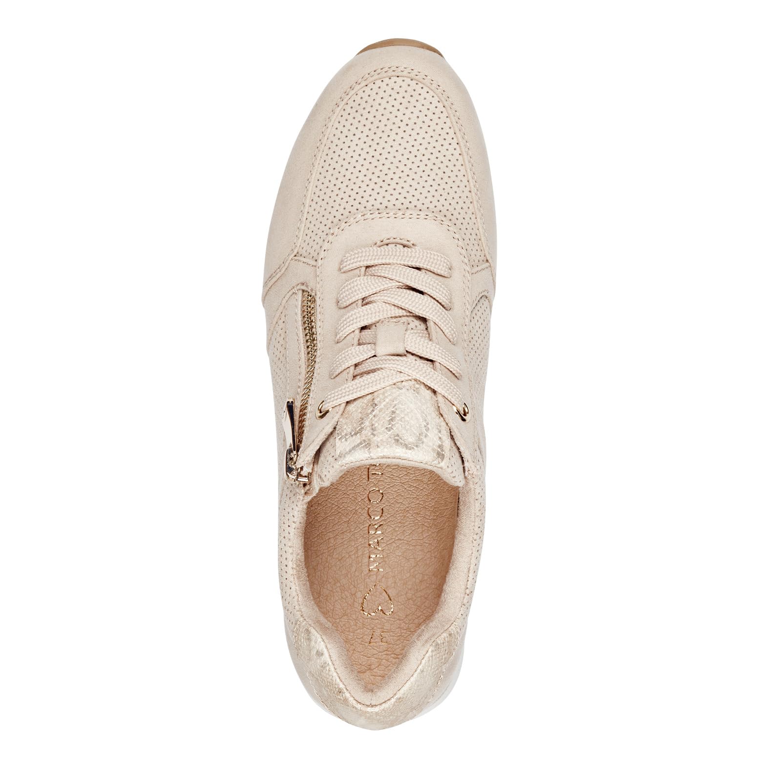 MARCO TOZZI Damen Sneaker flach Freizeit, Beige (Dune Comb), 39 EU – Ansicht 3