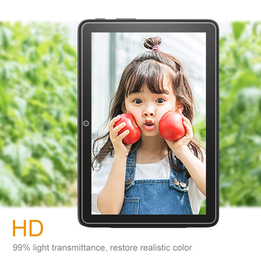 [Paquete de 2] Protector de pantalla de vidrio templado para tableta de 8 pulgadas 2020/2022/2024 de 8 pulgadas con vidrio protector 2.5D 9H HD sin burbujas, transparente, transparente y 3