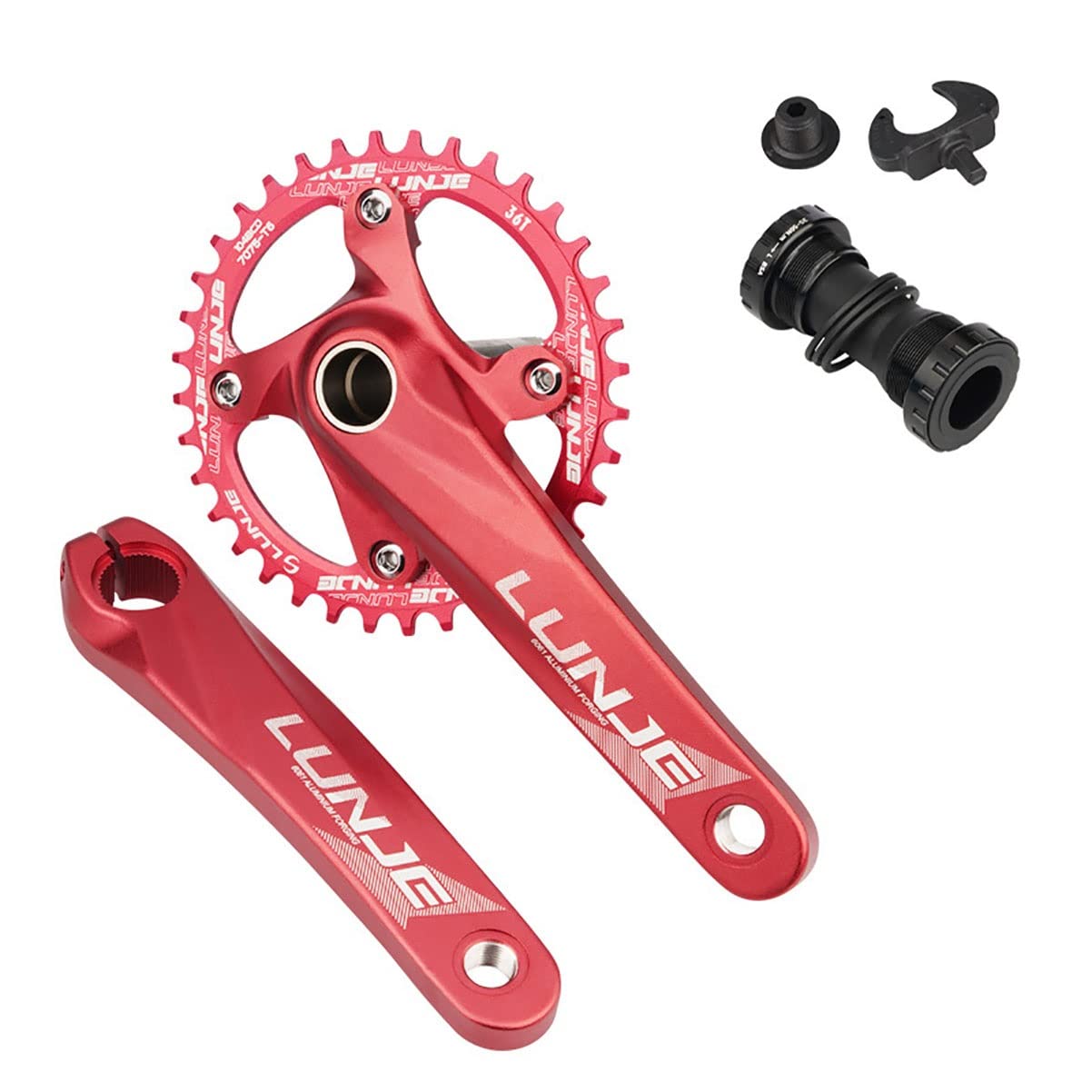 Amazon.co.jp: MTB 中空一体型クランクセット 170mm クランクアーム