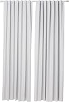 Amazon Basics Room Darkening Blackout Window Curtains with Grommets - 52 x 63-Inch, White, 2 Panels