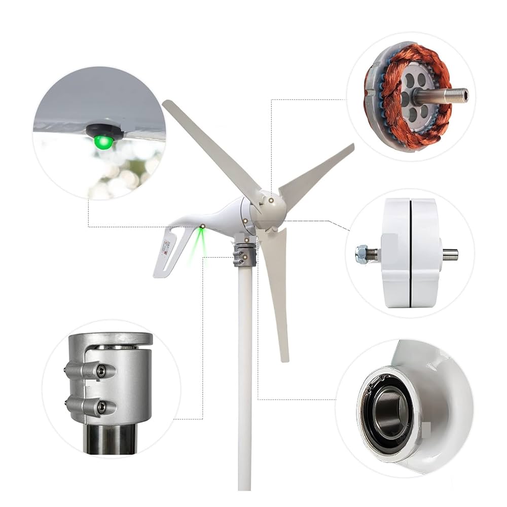 風力発電 600w 24v Amazon | 風力発電機 600W 12V 24V 風力タービン発電機 3 5 6