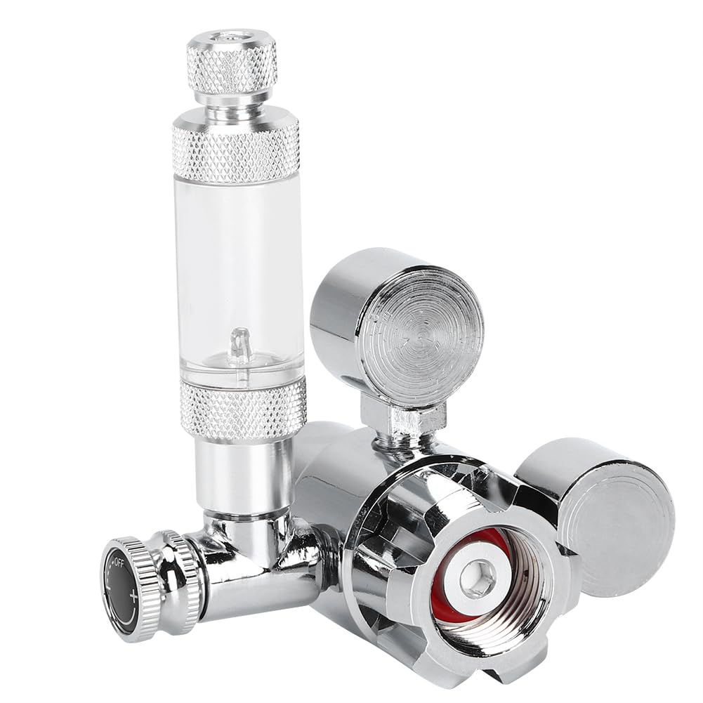 Contador regulador de Burbujas de CO2 para Acuario de Acero Inoxidable, Duradero y de bajo Consumo, para Sistemas de CO2 de Acuario con 21,8 mm de Ancho