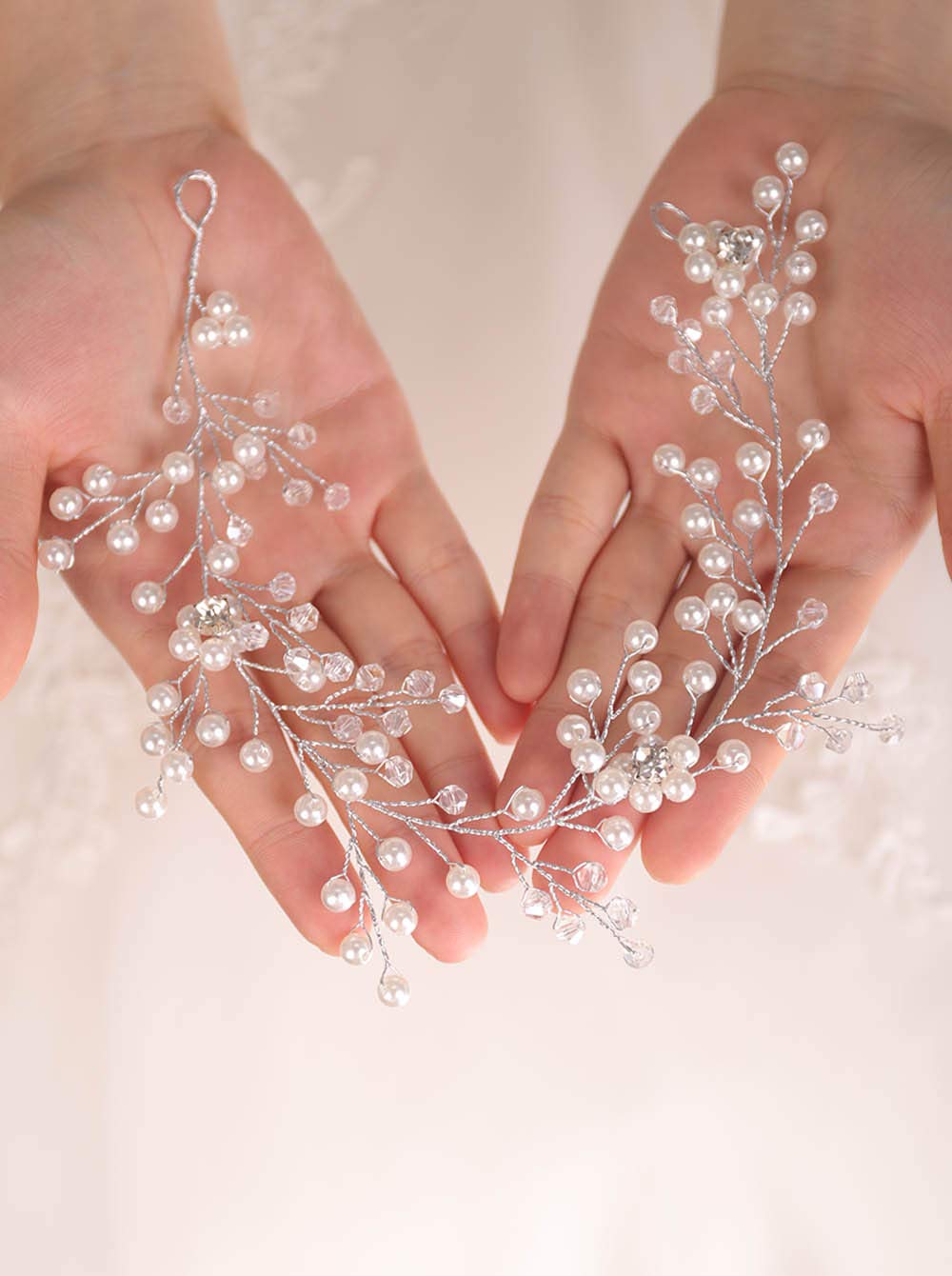 fascia per capelli da sposa, in cristallo, copricapo a forma di