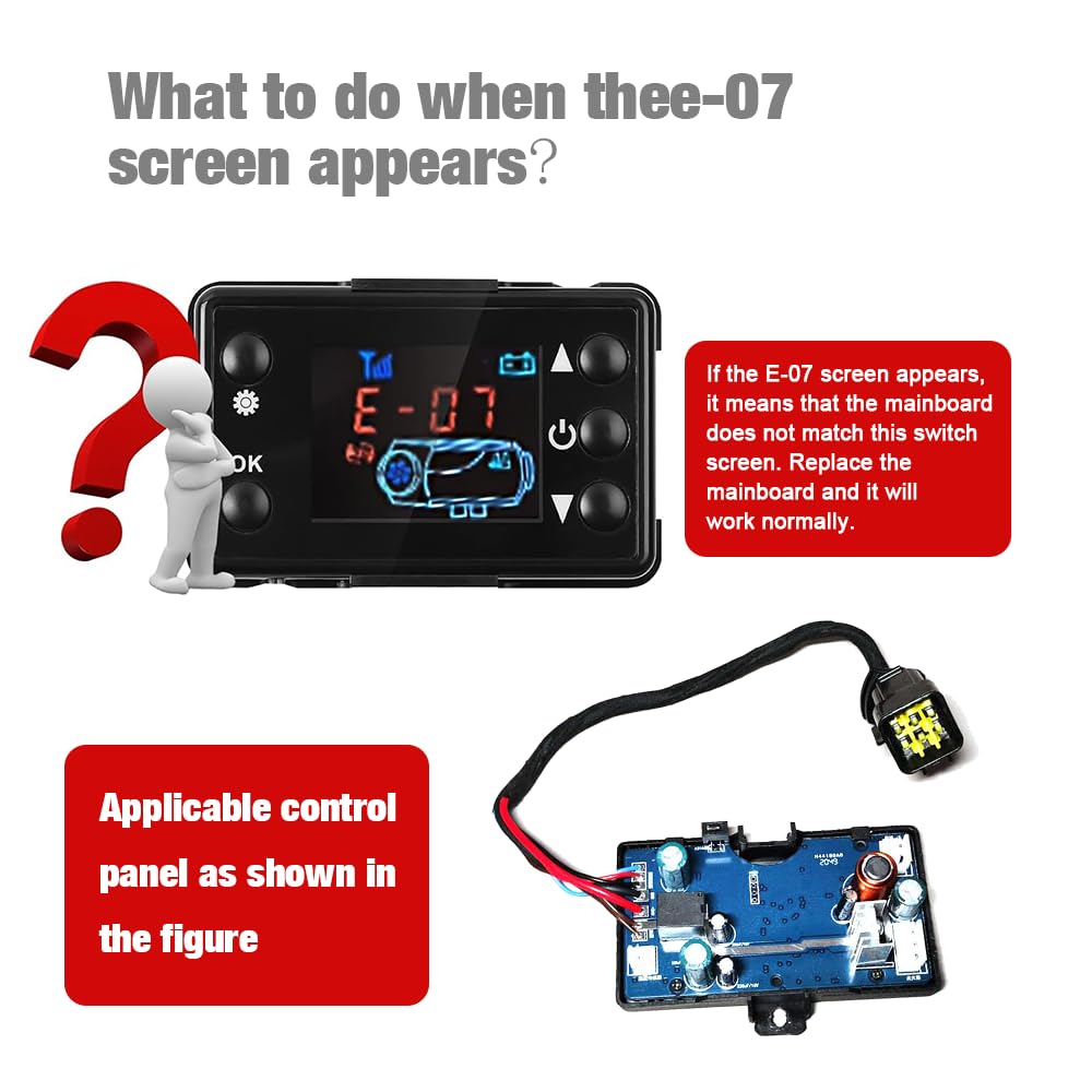 12V /24V Auto Heizung LCD Schalter Controller, Luftheizungs-Steuerplatine mit Fernbedienung, LCD-Autoheizungsregler, Auto Standheizung Controller Board für Auto Diesel Luftheizung Parkheizung