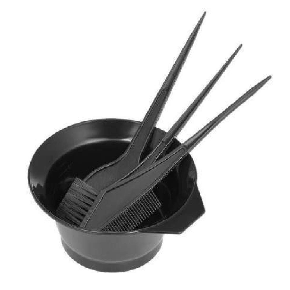 B&K Dye Tools Hair Coloring Bleaching Hair Dryers Hair Dye Tools Pieces Hair Dye Coloring Kit, Hair Tinting Bowl, Dye Brush, Hair Coloring Cape, Gloves (Plastic, 4 PCS) 2