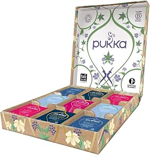 Pukka Relax Selection Geschenk Box, Kollektion ausgewählter Bio-Kräutertees (1 Box, 45 Bio-Teebeutel) 75 g, 45 Stück