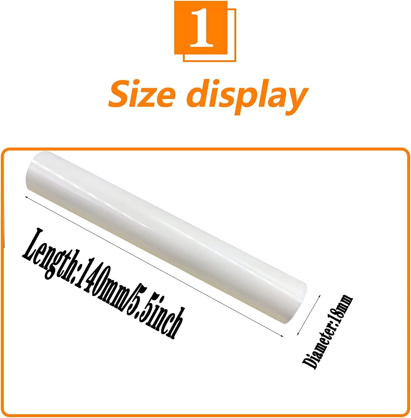 Ceramic Rods - Alumina Ceramic Rods Have Corrosion Resistant Smooth Surface, 1Pcs Diameter 18Mmx140mm