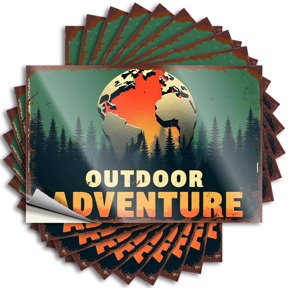 Rock Decal Aesthetic Decals, Patio Bar Accessories Cute Pattern Design for Texas Notebook | Water Removable Vinyl Explore The Great Outdoors: Adventure Awaits!(8X12CM)