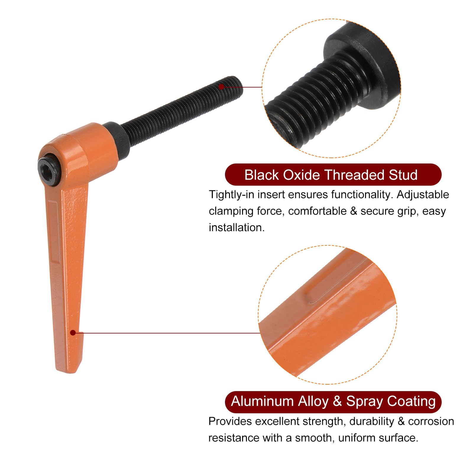 Maniglie Di Serramento Regolabili M10 X 50mm - 6 Pezzi Per Macchinari - Foto 3