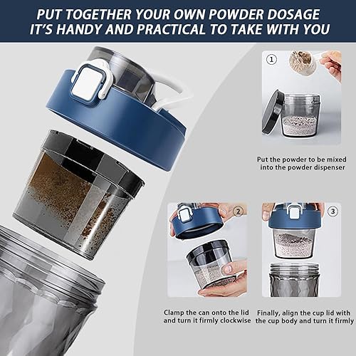 Miniatura 7 de Botella mezcladora eléctrica de proteínas, vaso mezclador recargable por USB, botellas portátiles para gimnasio y deportes, sin BPA, tritán, 22