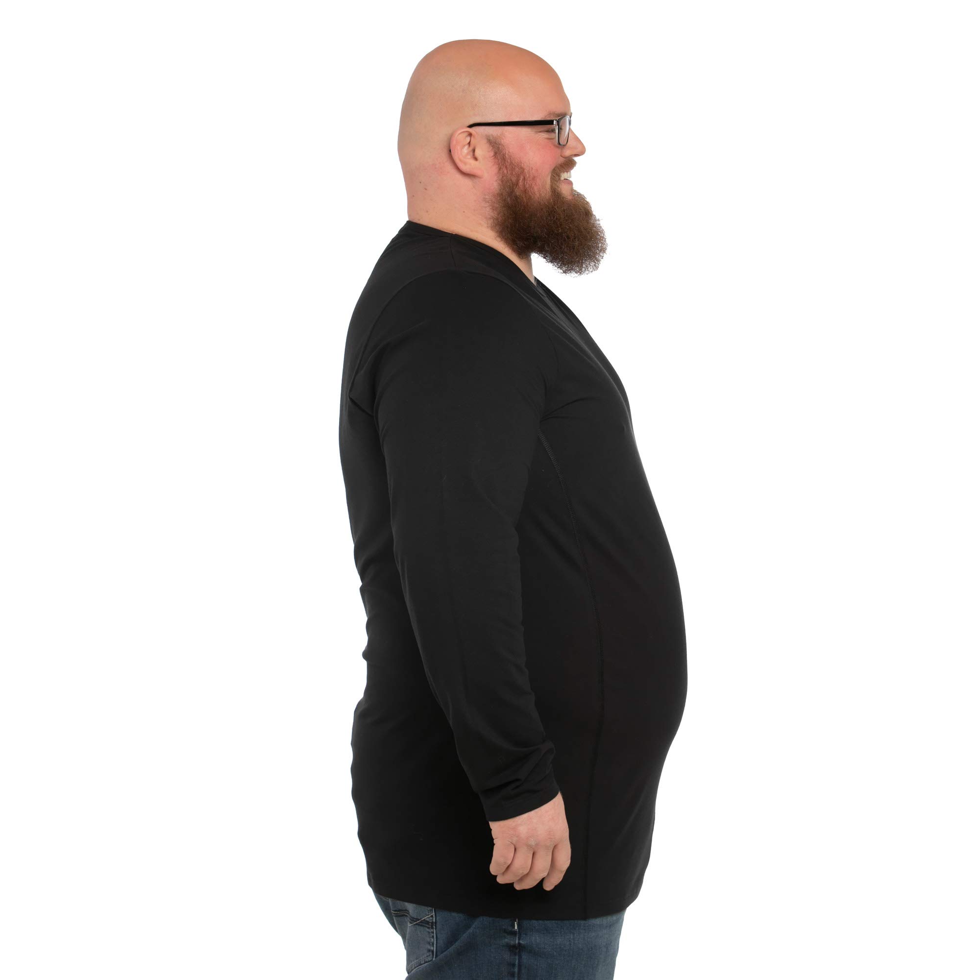 Alca - T-Shirt Manica Lunga per Uomini con Taglie Forti dalla 2XL alla 8XL. T-Shirt Manica Lunga da Uomo. Tee Maglietta a Maniche Lunghe Uomo.