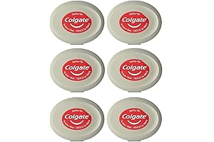 Colgate Total Dental Floss, Small Travel Size (3 Yards/each), Pack of 6