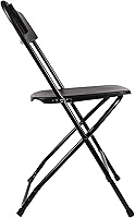 Vista 6 de BTEXPERT Juego de 10 sillas plegables de plástico negro, marco de acero, silla comercial de alta capacidad para eventos, juego ligero para oficina