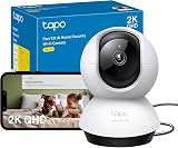 Tapo 2.5K(4MP) Caméra de Surveillance WiFi intérieure 360°, Détection Humaine AI Suivi Intelligent, Sirène et détection de Mouvement, Audio bidirectionnel, Compatible Alexa pour Bébé/Animaux C220 - 1