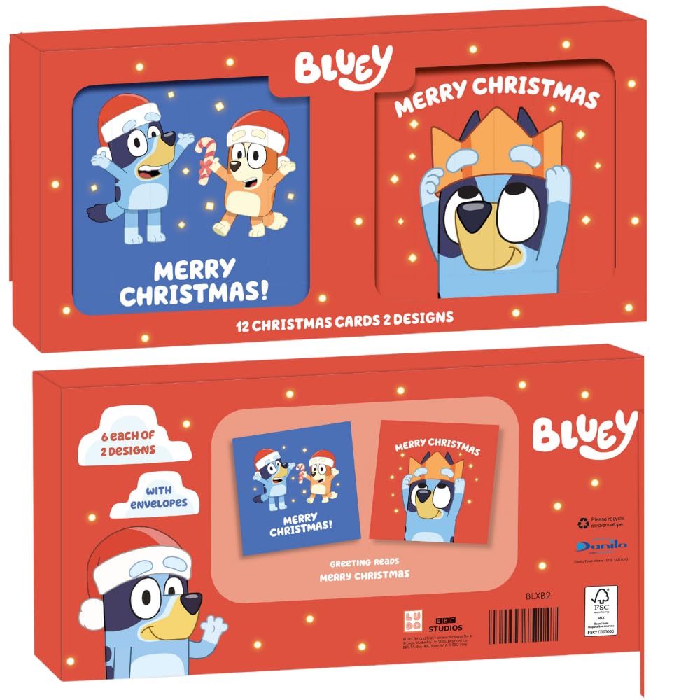 Carte D'anniversaire Bluey Générique - Danilo Promotions, Idéale Pour Les Fans De La Série