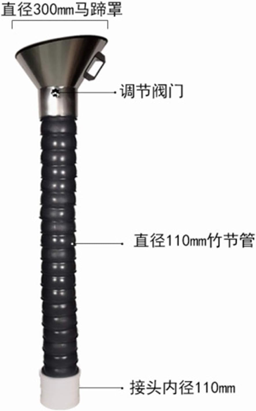 JIAN Tubo de extracción de Humo Flexible Ajuste para soldar Extractor de Humo Soldadura Humo Brazos de Humo Cuadrado Capucha Redonda Exquisite (Color : 110mm 1meter)