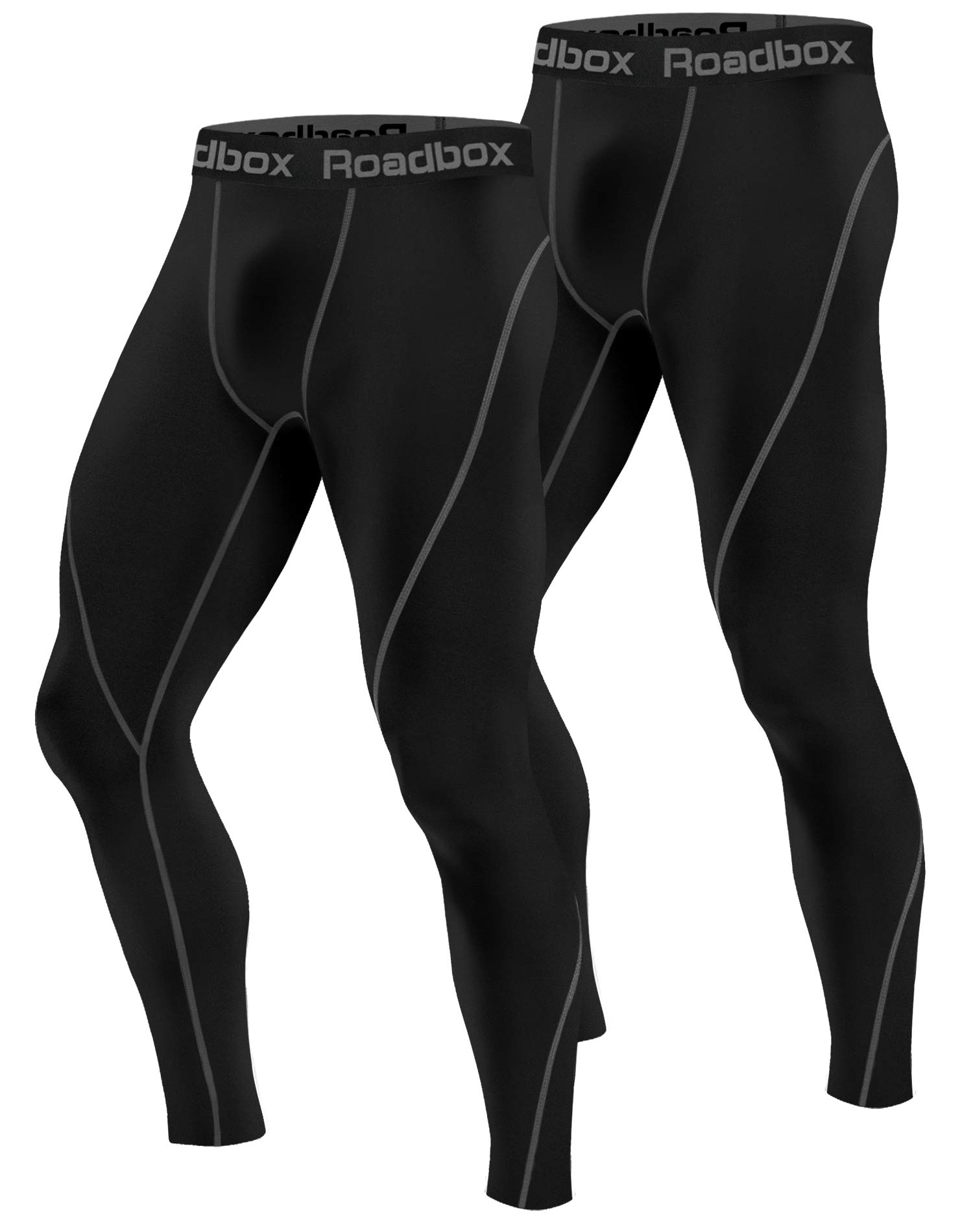 Roadbox Kompressionshose Herren Laufhose Lang für Sport, Training, Fitness, Radfahren, Yoga, Wandern, Basketball