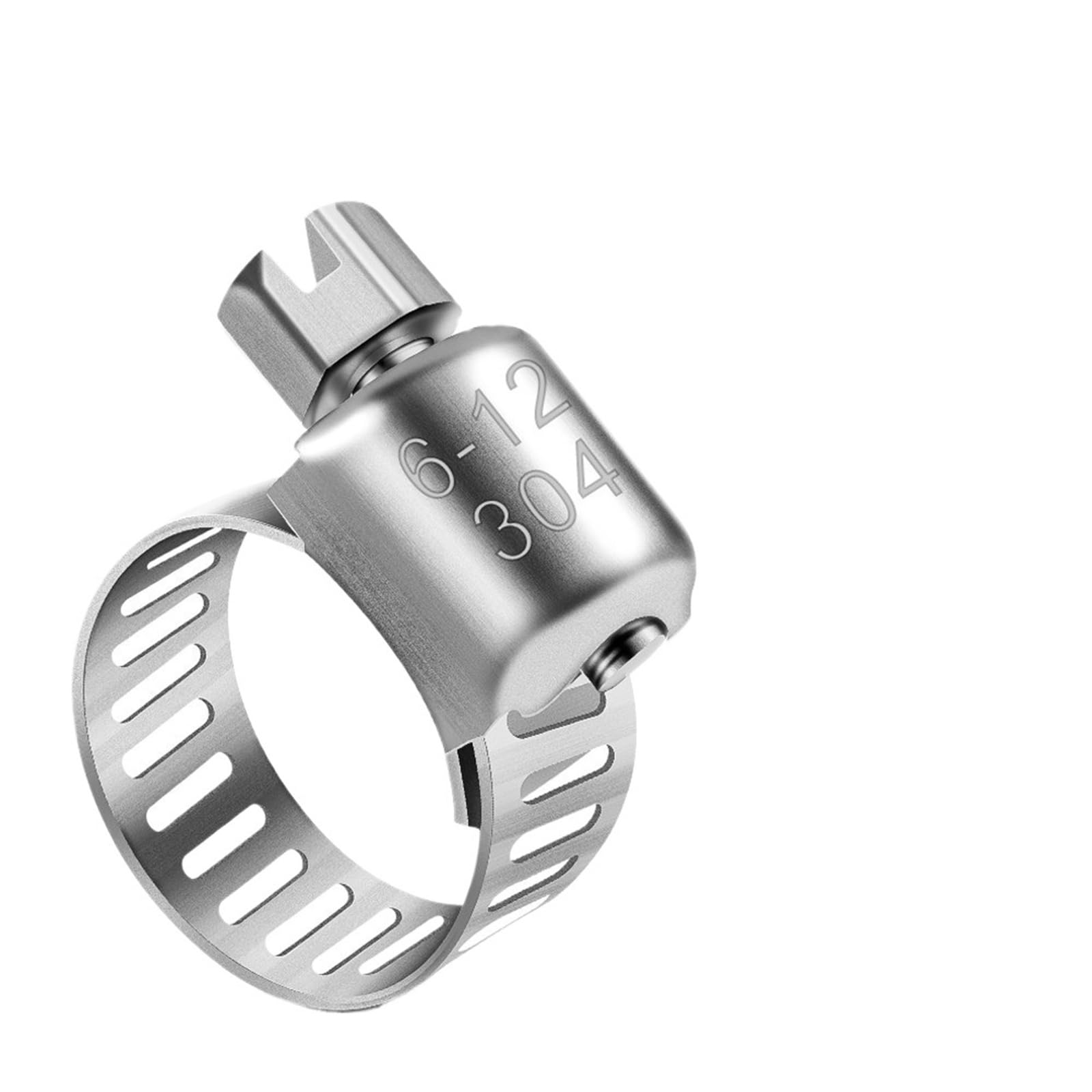 Hose Clamps Stainless Steel 10pcs Stainless Steel Drive Hose Clamps 6-12mm,All Steel Tri Clamp Adjustable Hose Pipe Clip