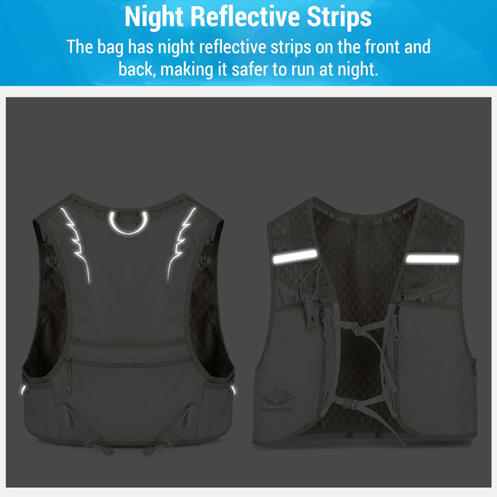 Gilet de course avec poche d'hydratation, réglable, universel, pour homme et femme, escalade, randonnée, équitation, accessoires
