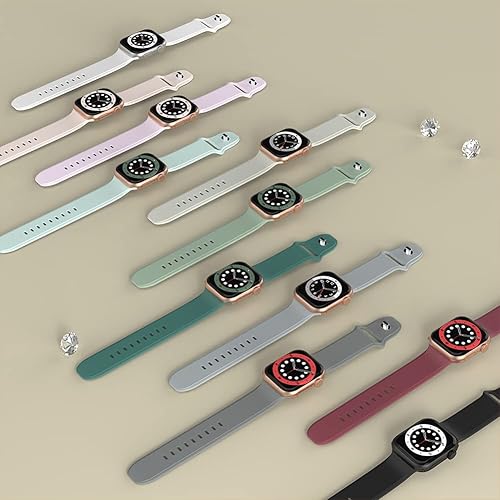 Miniatura 6 de Funda impermeable de 330 pies diseñada para Apple Watch Series SE 87 de 1.772 pulgadas, 100% silicona suave de alta calidad, resistente funda