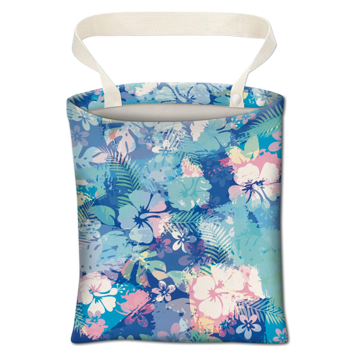 Car Trash Can, Cute Car Trash Bag, Hanging Car Organizer and Storage Bag, Trash Bin for Car Accessories, Vehicle, Travelling, Camping Tropical Hawaiian flowers