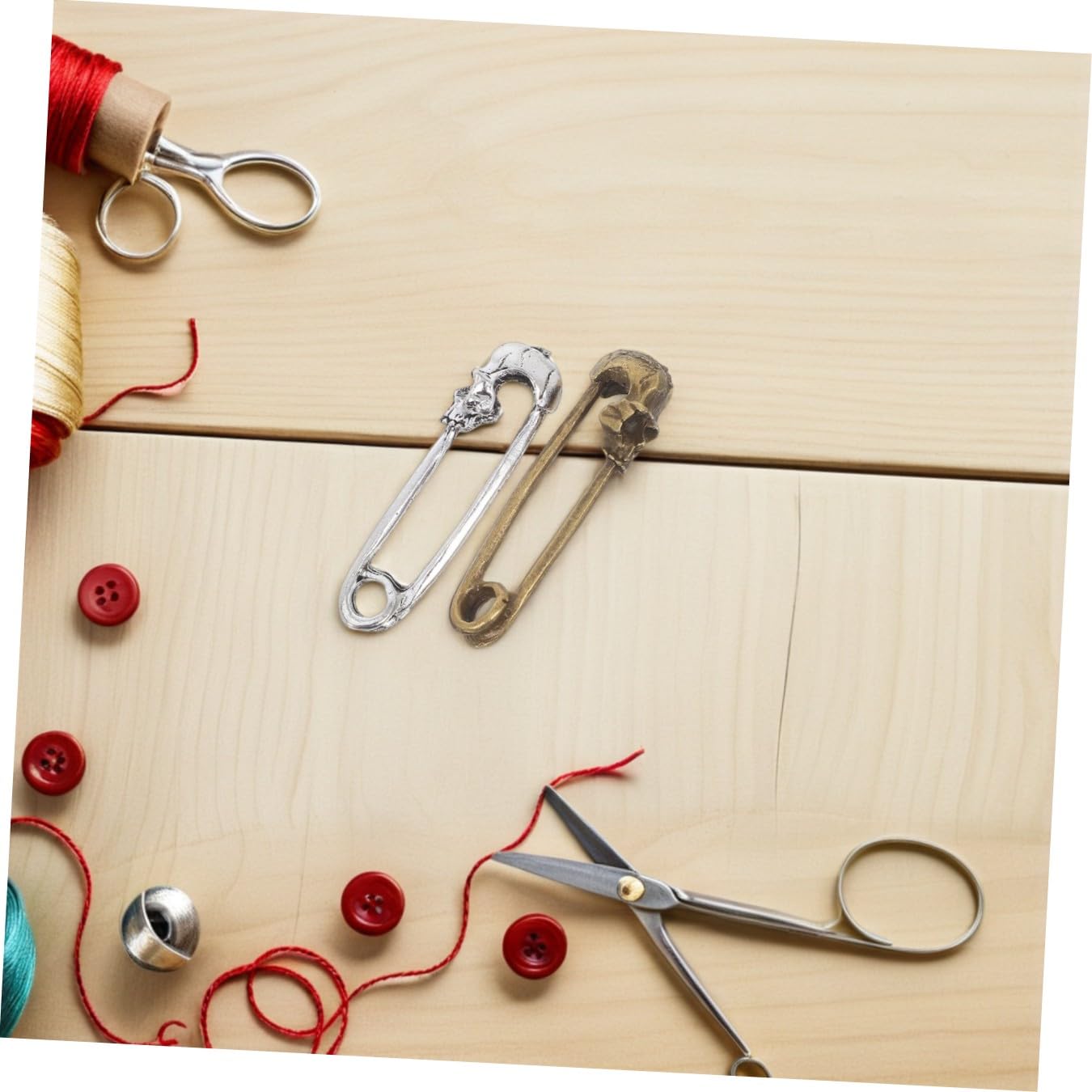 SEWACC 80pièces Épingles De Broche Forme De Crâne Pour Vêtements Et Accessoires Épingles De Sécurité Pratiques Pour Couture Et Décoration