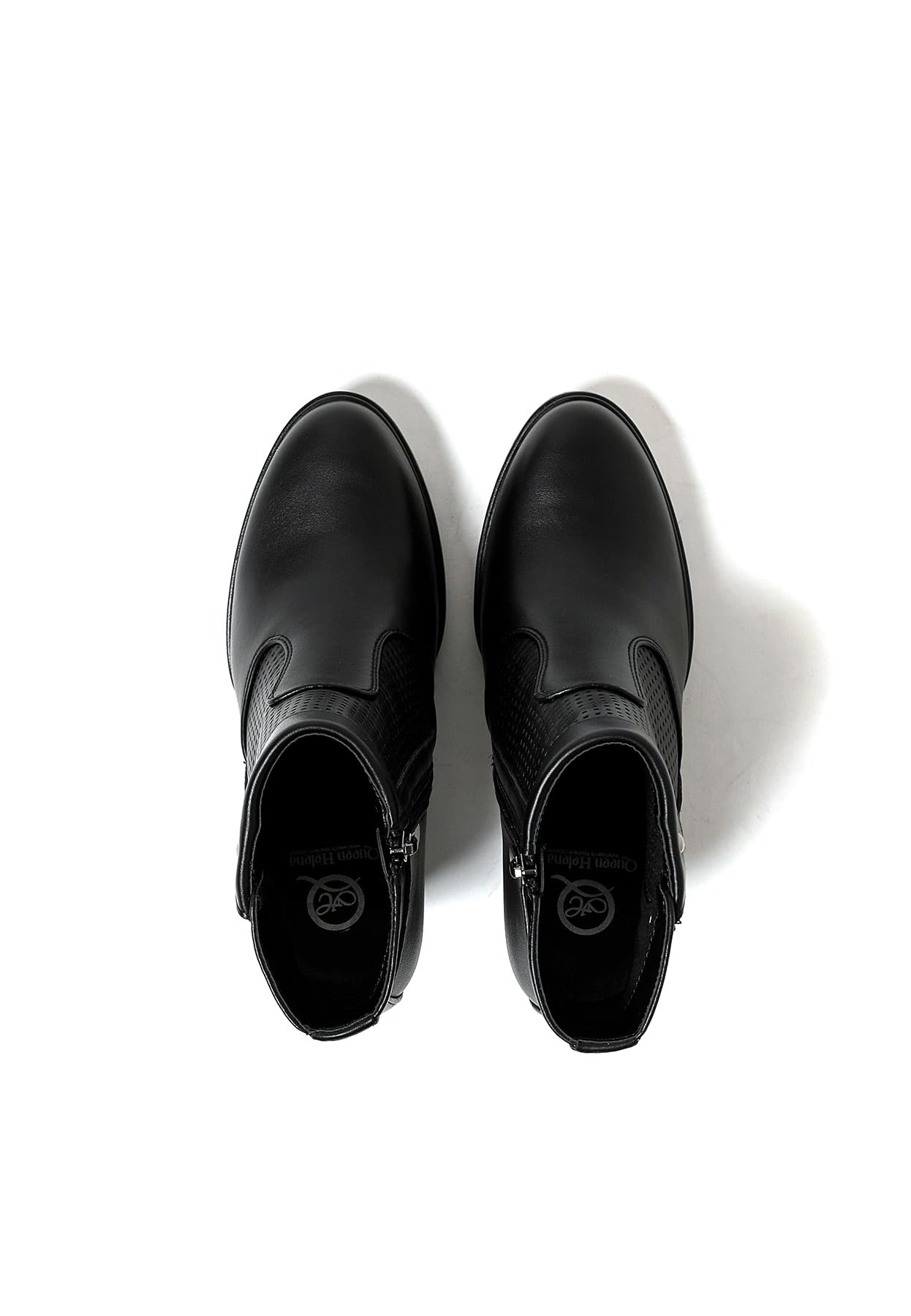 QUEEN HELENA Tronchetti Traforati Stivaletti a Punta con Tacco Casual Donna X30-114