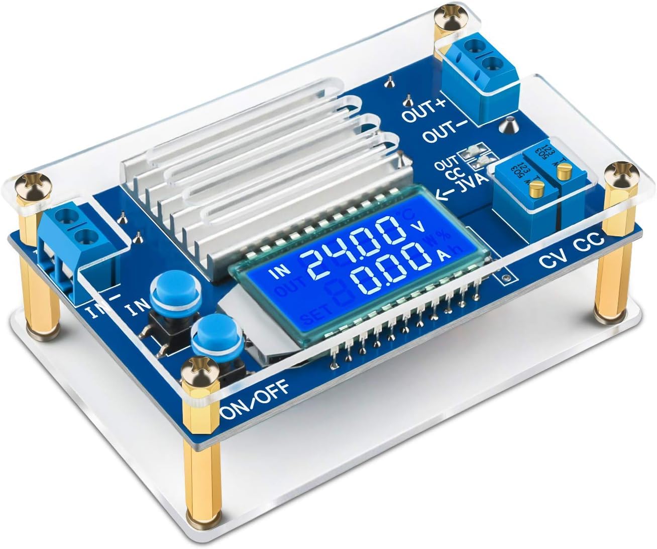 DC Buck Converter, 5.3V-32V to 1.2V-32V 12A Adjustable Power Supply, 5v 9v 12v 24V 30V 32V Step Down Voltage Regulator with LCD Display Volt Transformer Reducer CC CV for RV Solar Panel Golf Cart-image-28