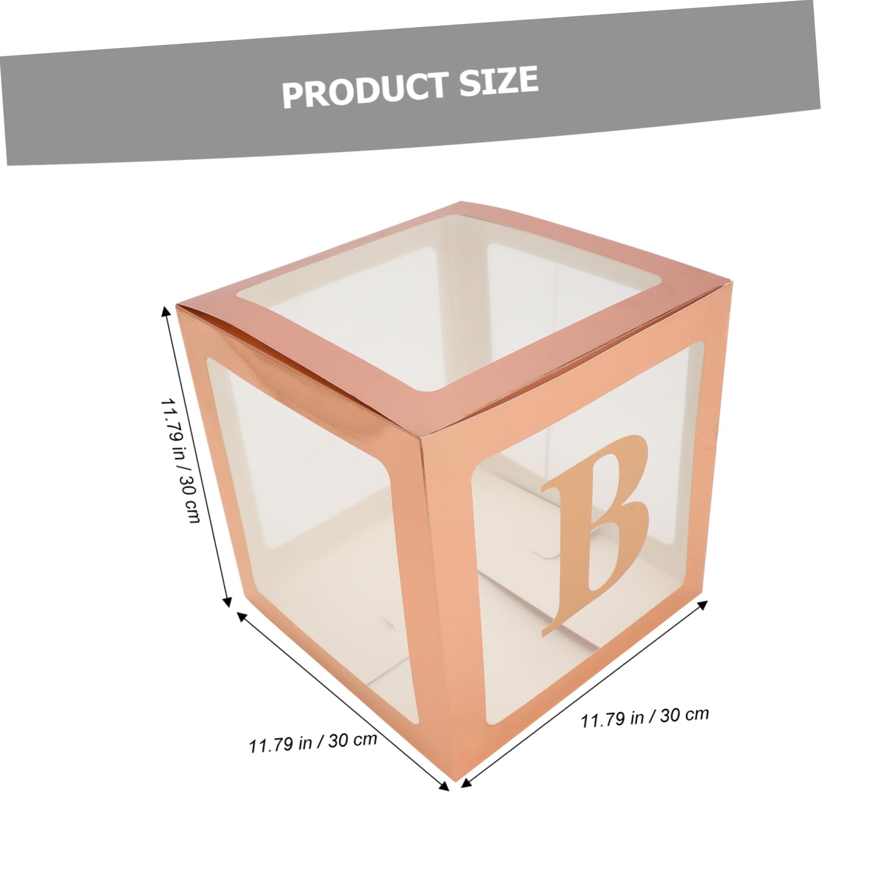 PLAFOPE Wiederverwendbare Ballonbox aus Papier mit Buchstaben zur Babyshower und Hochzeit Einfache Montage Dekoration für Babyparty und Besondere Anlässe