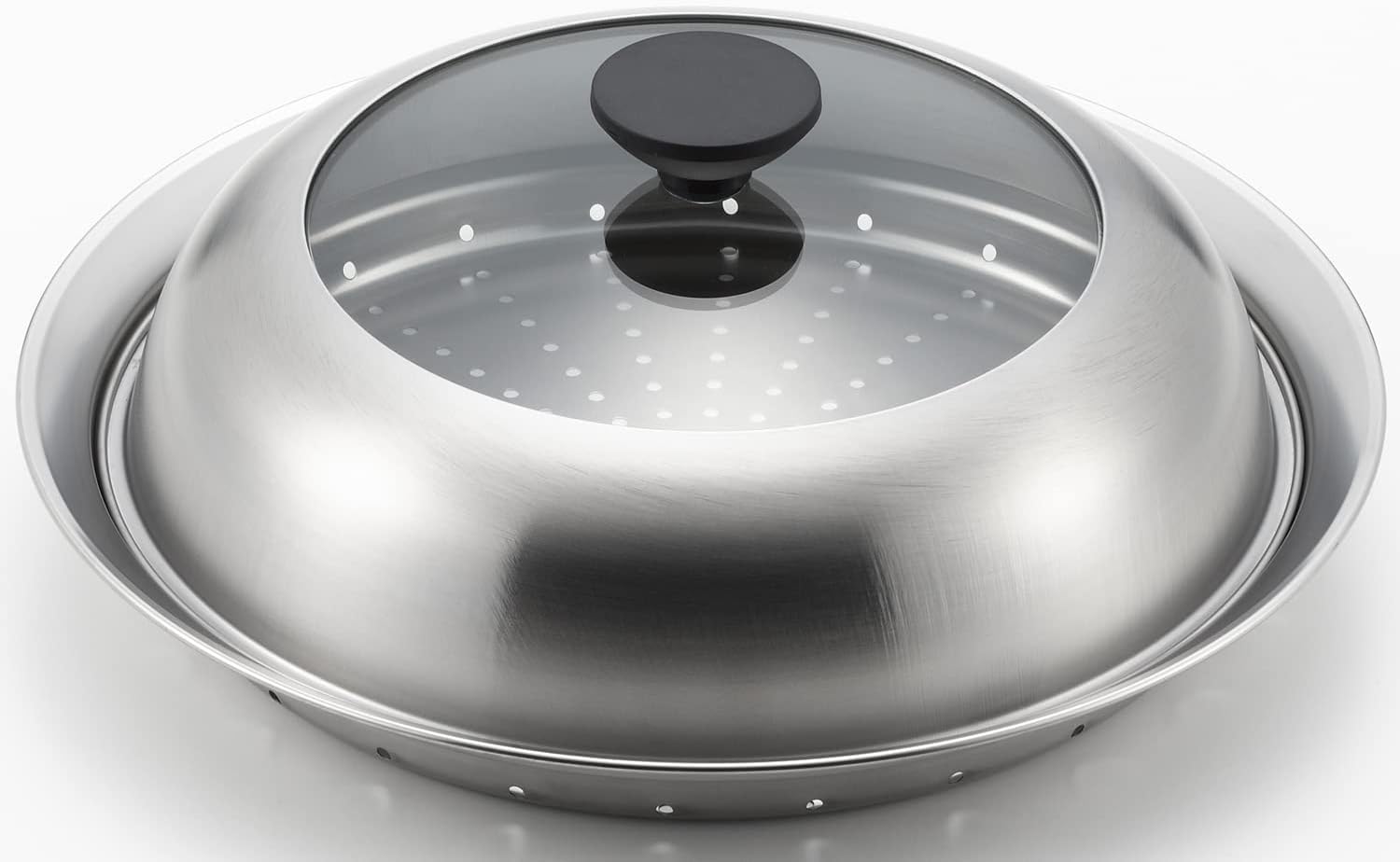 ステンレス製調理器具 直径26cm*3 Amazon.co.jp: フライパン用蒸し器 24～26cm用 ガラス蓋付き