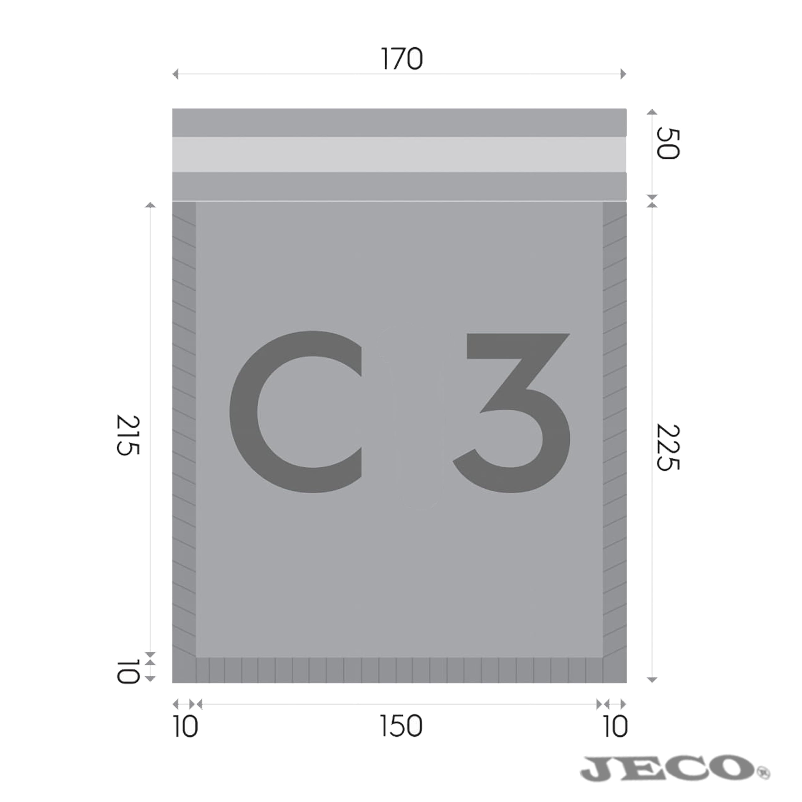 Jeco - Lot de 800 enveloppes à bulles d'air taille C/3 int. 150 x 215 mm pochettes kraft marron matelassées d'expédition PRO