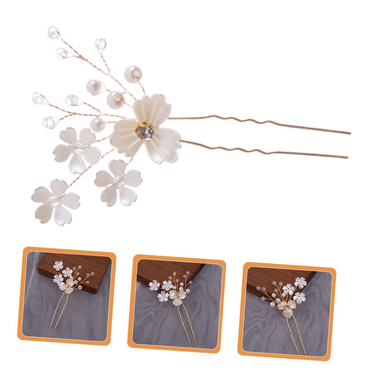 MAGICLULU 5 Stücke Elegante Braut Haar Stick Haarnadel Für Hochzeit Haar Zubehör Für Frauen Haar Dutt Stick
