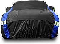 Vista 12 de Avecrew para Jeep Wrangler Funda Impermeable de 2 Puertas, Todo Clima para Coche, Funda de Lluvia para Automóviles, Cubierta Completa