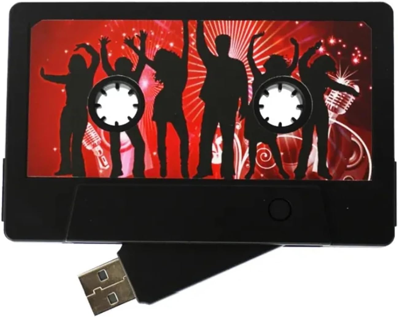 10PACK Free Custom Personal Company Studio Logo Vintage Audio Tape Cassette Tape USB 2.0 Flash Drive (Black, 2GB*10PACK)