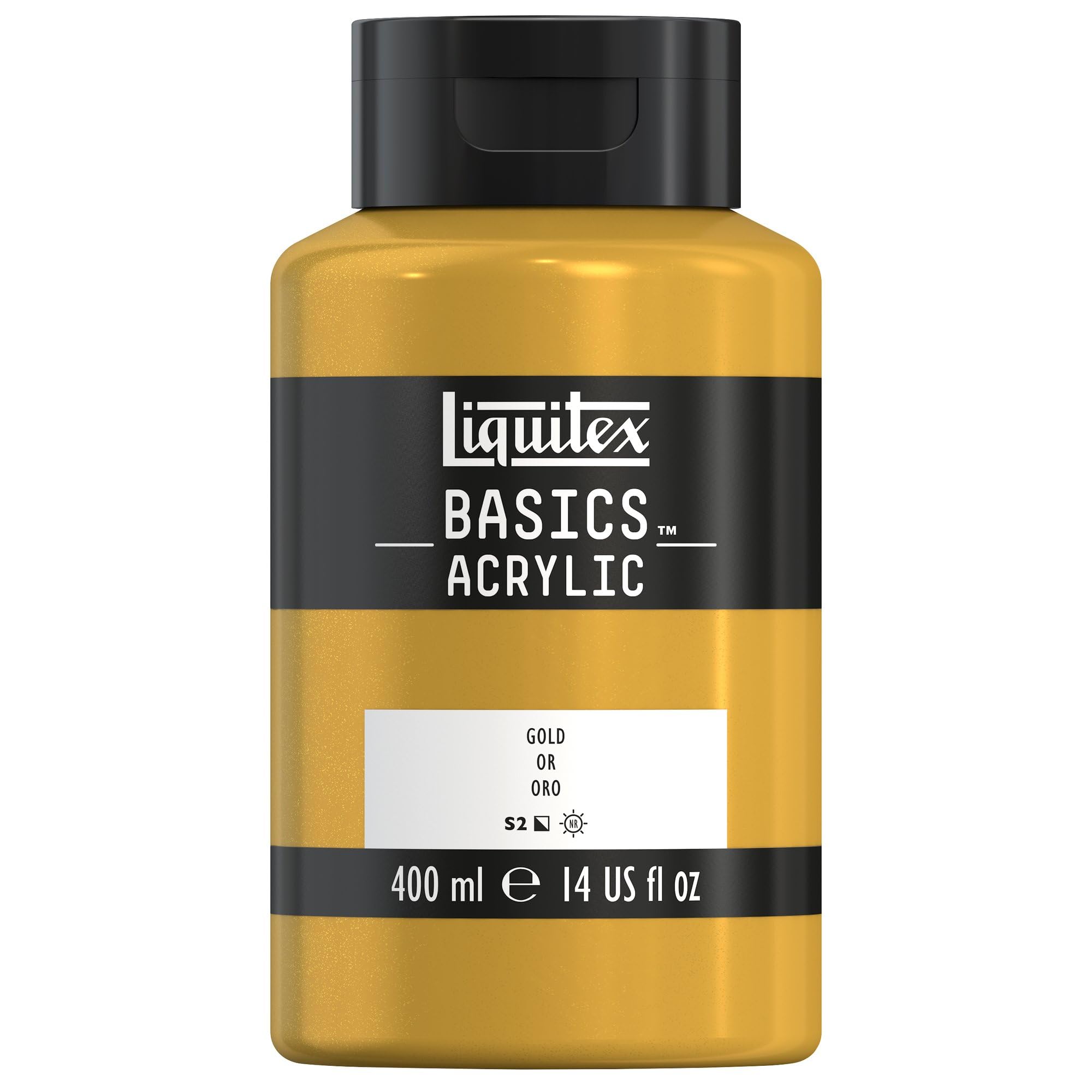 LIQUITEX Basics Acrylic Paint, Gold, 400 ml Bottle
