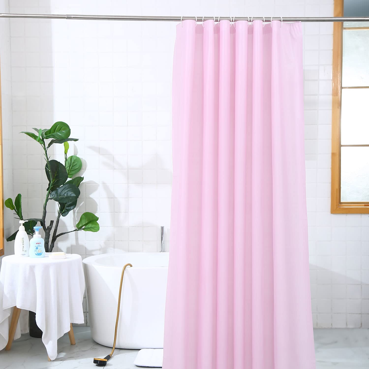 Tenda Da Doccia LiBa - Impermeabile, Antimuffa, 183x183 Cm, Con Ganci, Poliestere - Foto 3