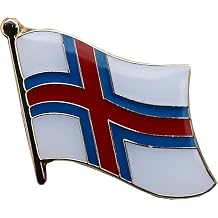 Flagline Faroe Islands Flag Die-Struck Metal Single Lapel Pin with Butterfly Clasp Closure