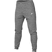 Pantaloni Jogger in French Terry Nike Club – Uomo, Dk Grey Heather/Lt Smoke Grey/White