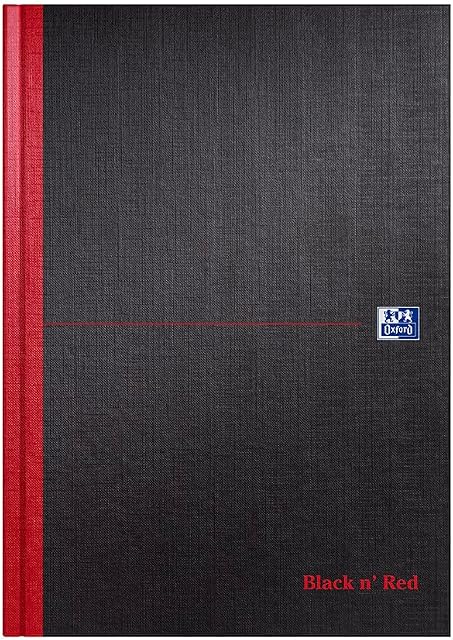 Black n' Red A4 Double Cash Casebound Hardback Notebook