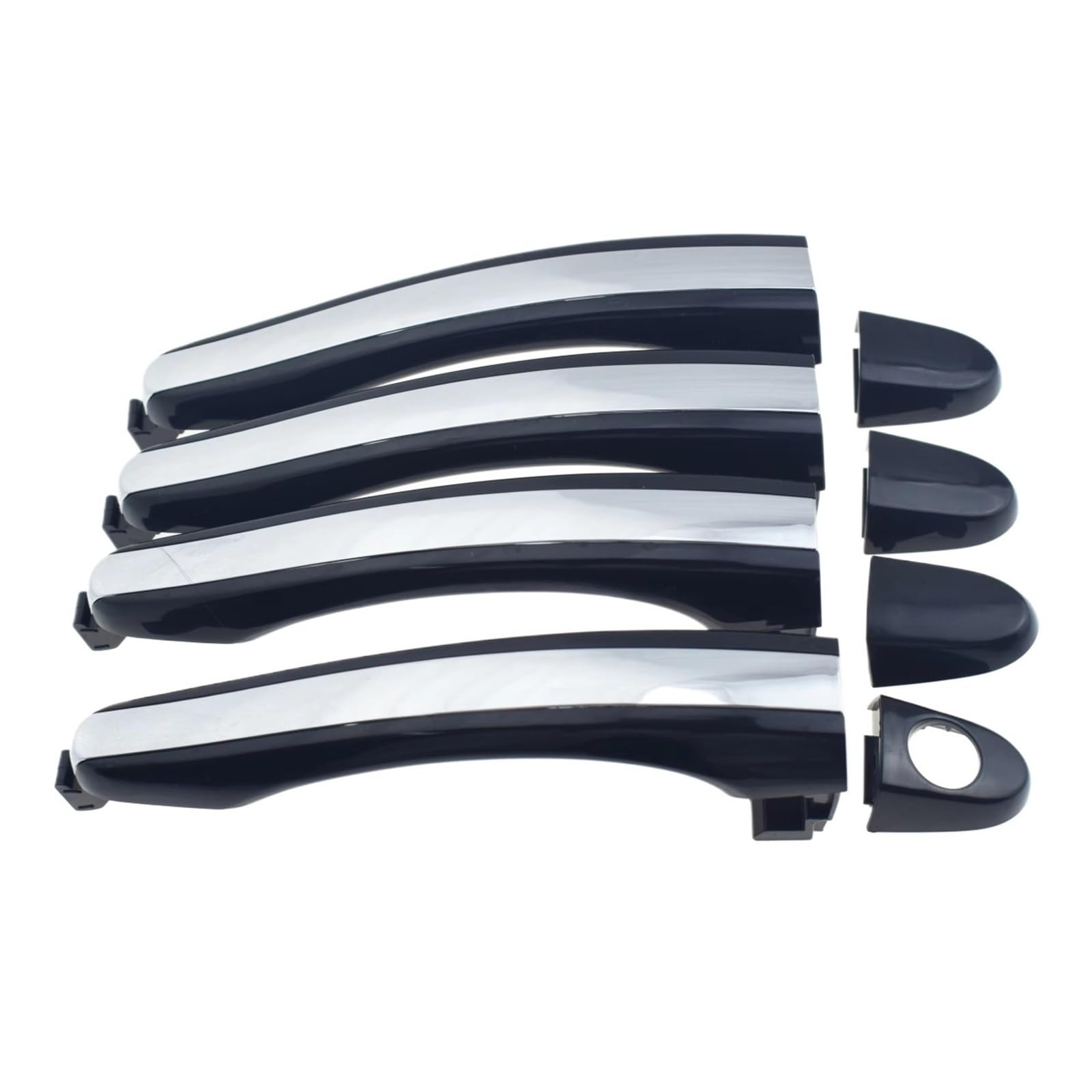 Ohkylsd Front Rear 4 Piece Door Handle Chrome Exterior Car Door Handle 826523L001 826513L001 826513L000 For Hyundai For Azera 3.3L 3.8L V6 2006-2011 Replacement Handles(Front Rear 4 Piece)