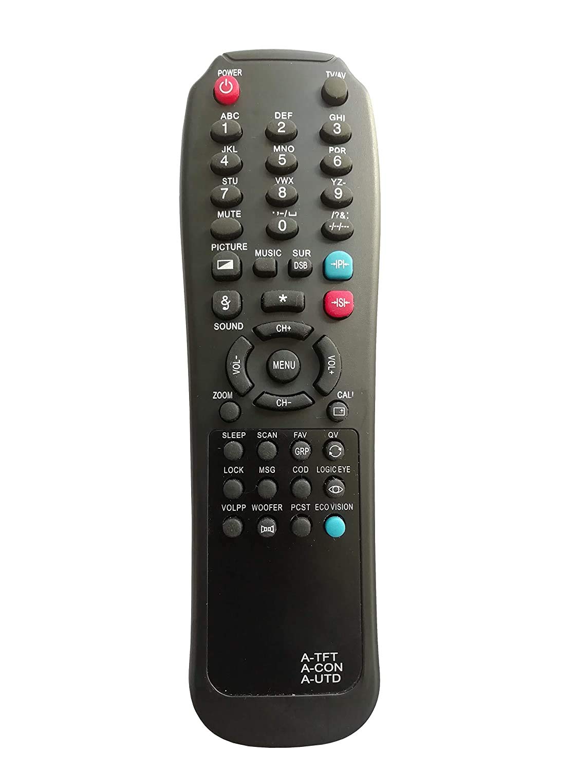 BhalTech A-TFT A-CON A-UTD 3in1 TV Remote Control Compatible for A-Kai TV