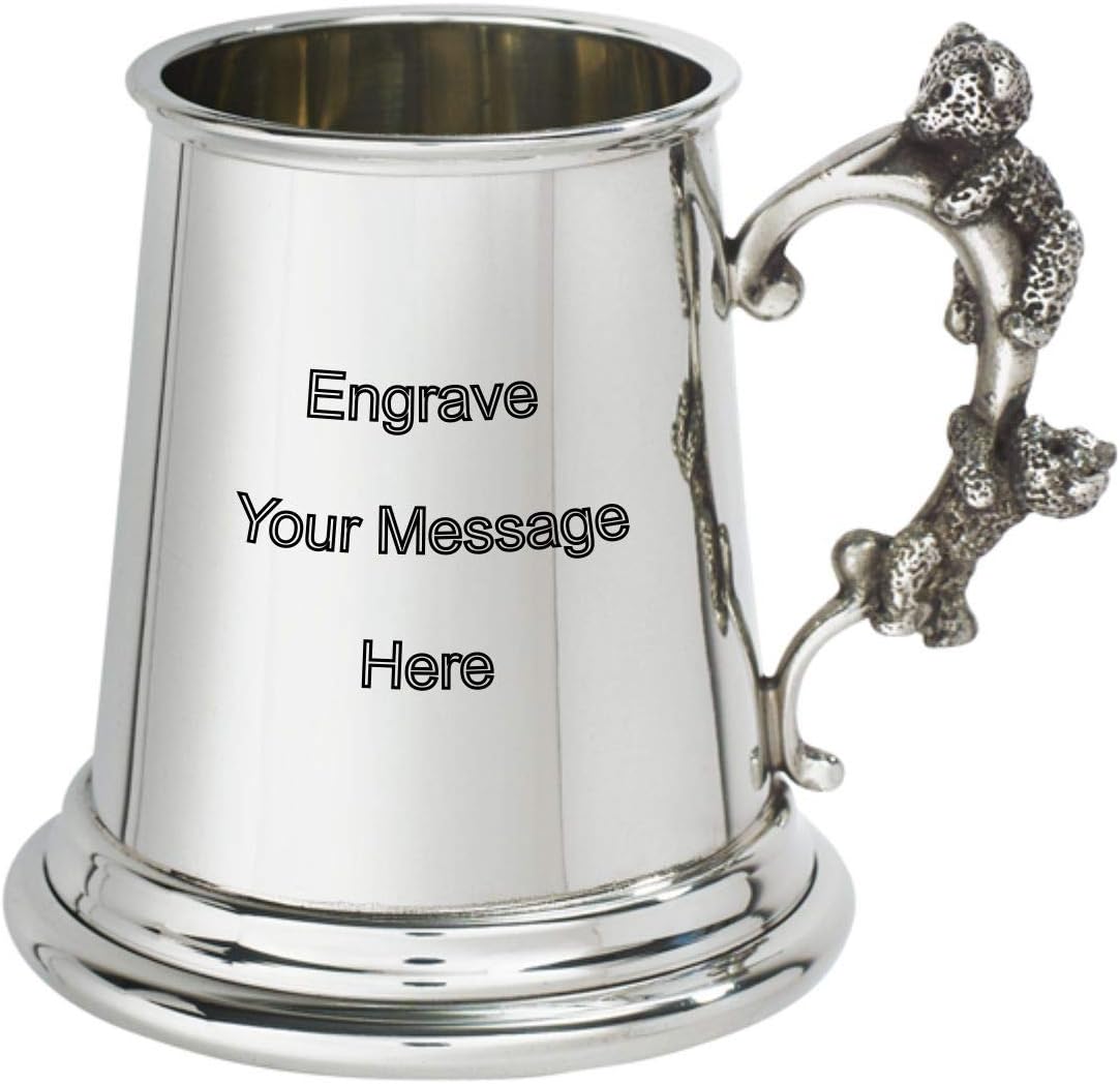 Wentworth Pewter - Teddy Bear Handle Pewter Baby Mug, Baby Gift, Keepsake (with engraving)