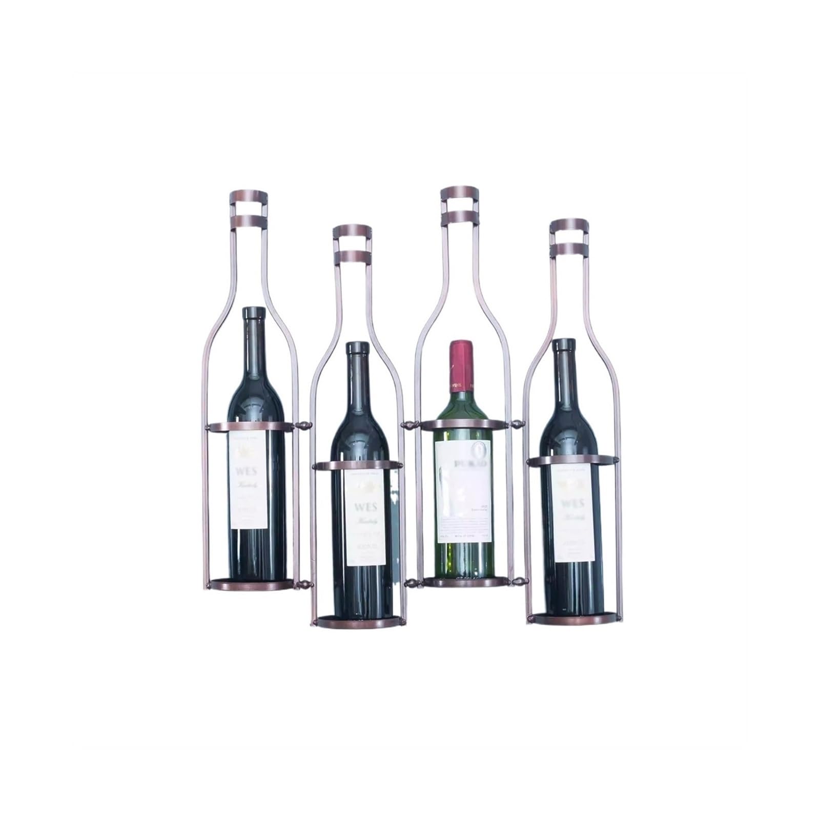 Casier à vin mural support de stockage bouteille présentoir métallique suspendu maison