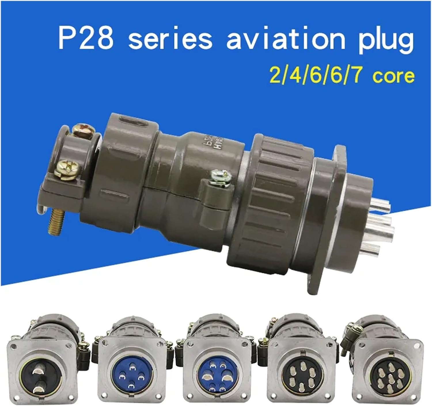 P28 Series Aviation Plug and Socket Circular Connector 2.4.6.7 core Diameter 28MM(P28k11q)